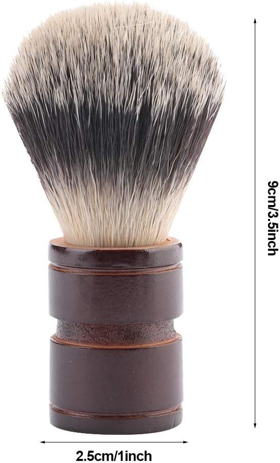 Qingquyy Soft Brush Hair Comfortable Experience Mustache Brush, Beard Brush, Wood Handle for Men'S Daily Necessities Personal Toiletries Men'S Grooming Daily Necessities(Hemu+3 color nylon)