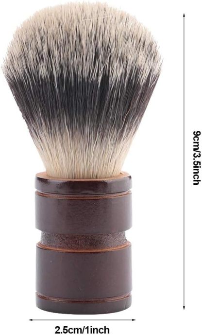 Qingquyy Soft Brush Hair Comfortable Experience Mustache Brush, Beard Brush, Wood Handle for Men'S Daily Necessities Personal Toiletries Men'S Grooming Daily Necessities(Hemu+3 color nylon)