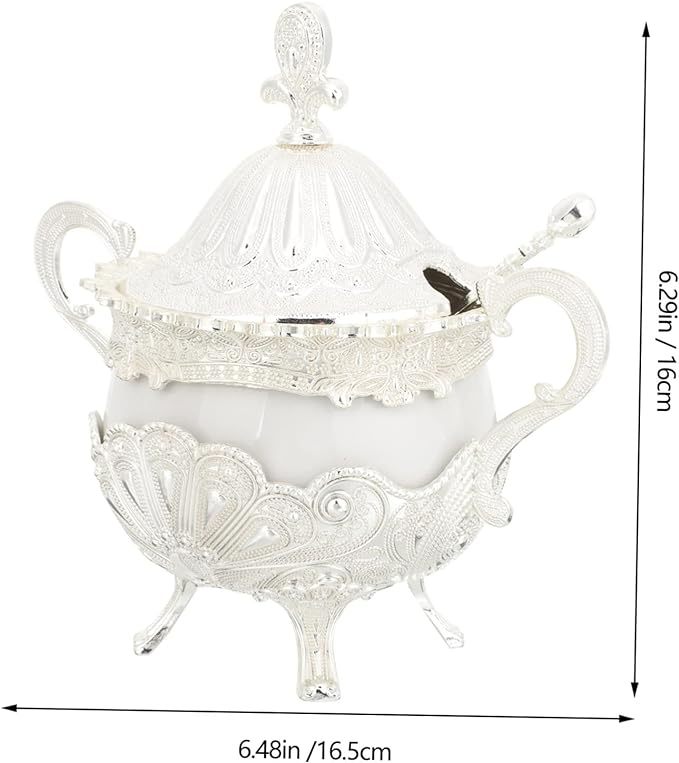 Qingquyy Sugar Bowl Glass Daily Necessities European Style