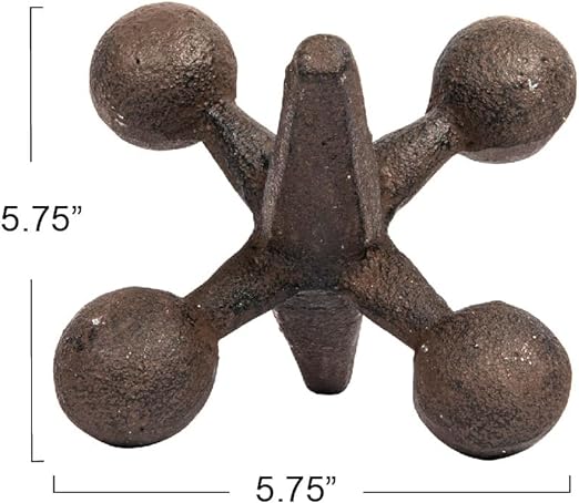 Qingquyy Retro Decorative Cast Iron Jack, Rust