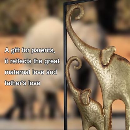 Set of 2 Elephant Wall Decor, African Wall Decor, Gold Elephant Wall Art, Animal Decorations for Living Room, Modern Metal Decor