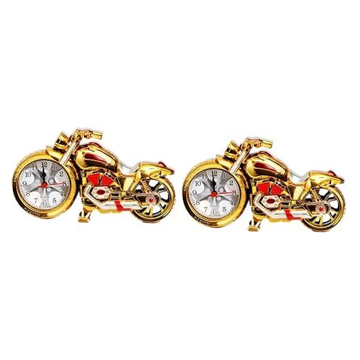 Qingquyy Desktop Ornaments Clock Creative Alarm Clock Motorbike Clock Funny Clock Creative Clock Student Daily Necessities Personality