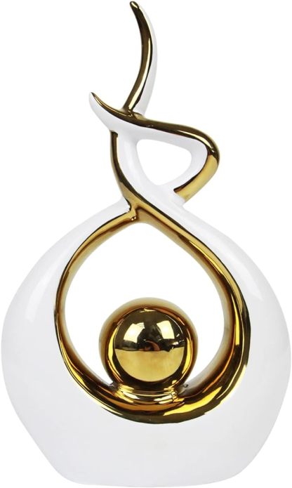 Home Decor Modern Abstract Art Ceramic Statue Table Decorations for Dining Room Living Room Office Centerpiece