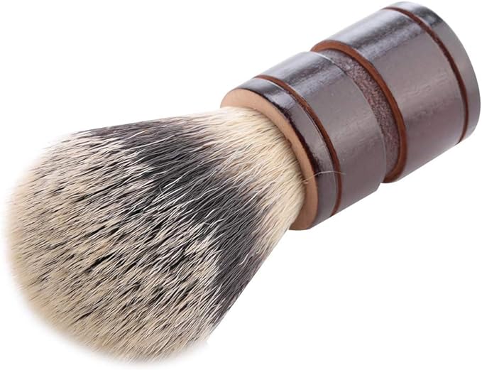 Qingquyy Soft Brush Hair Comfortable Experience Mustache Brush, Beard Brush, Wood Handle for Men'S Daily Necessities Personal Toiletries Men'S Grooming Daily Necessities(Hemu+3 color nylon)