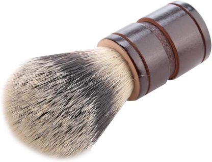 Qingquyy Soft Brush Hair Comfortable Experience Mustache Brush, Beard Brush, Wood Handle for Men'S Daily Necessities Personal Toiletries Men'S Grooming Daily Necessities(Hemu+3 color nylon)