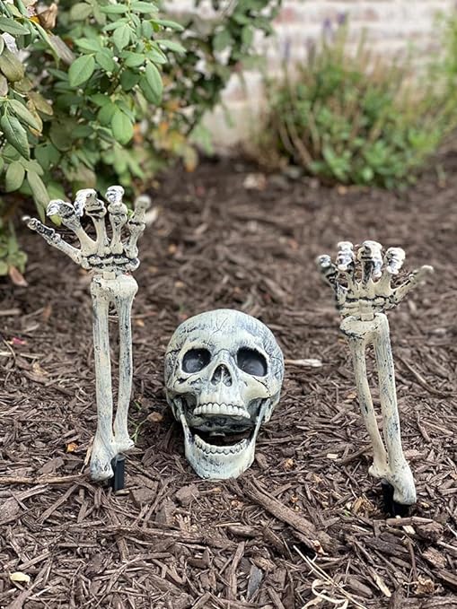Realistic Skeleton Stakes Halloween Decorations for Lawn Stakes Garden Halloween Skeleton Decoration
