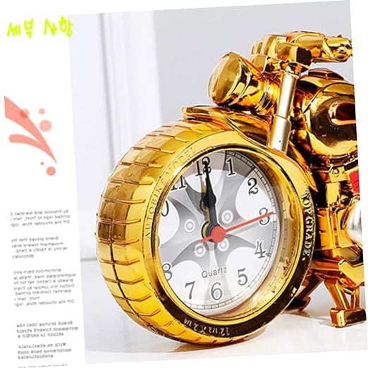 Qingquyy Desktop Ornaments Clock Creative Alarm Clock Motorbike Clock Funny Clock Creative Clock Student Daily Necessities Personality