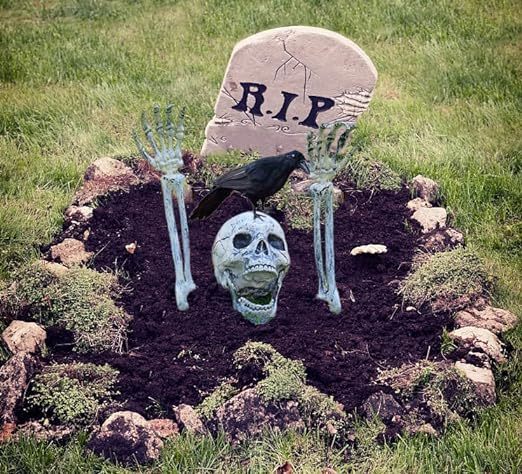 Realistic Skeleton Stakes Halloween Decorations for Lawn Stakes Garden Halloween Skeleton Decoration