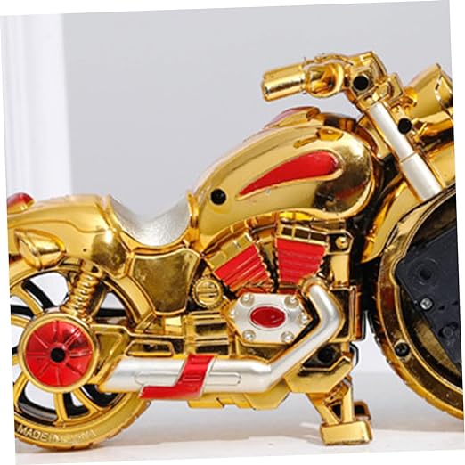 Qingquyy Desktop Ornaments Clock Creative Alarm Clock Motorbike Clock Funny Clock Creative Clock Student Daily Necessities Personality