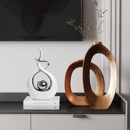 Home Decor Modern Abstract Art Ceramic Statue Table Decorations for Dining Room Living Room Office Centerpiece