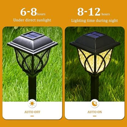 Outdoor Solar Lights, 6 Pack LED Solar Garden Lights Waterproof, Decorative Solar Lights for Outside, Yard, Patio, Landscape, Walkway