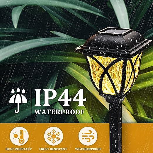 Outdoor Solar Lights, 6 Pack LED Solar Garden Lights Waterproof, Decorative Solar Lights for Outside, Yard, Patio, Landscape, Walkway