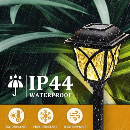 Outdoor Solar Lights, 6 Pack LED Solar Garden Lights Waterproof, Decorative Solar Lights for Outside, Yard, Patio, Landscape, Walkway