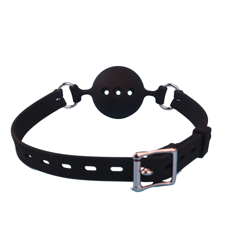 云曼 SM调教 黑色简约口球