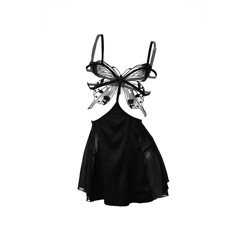 美国成人用品批发零售电话9294108588纽约羞羞情趣用品商城霏慕 漏奶翩翩蝴蝶性感睡裙-美国纽约羞羞情趣用品