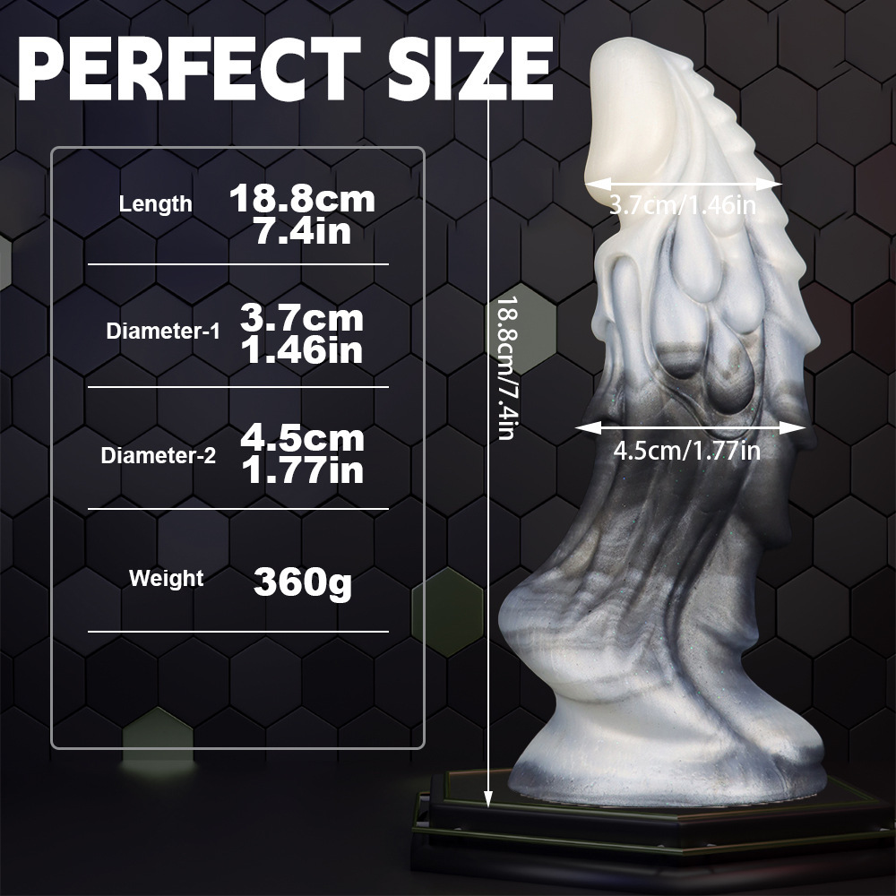 翘佳人 新款混色液态硅胶大阳具仿真异形后庭肛塞假阴茎女性用品