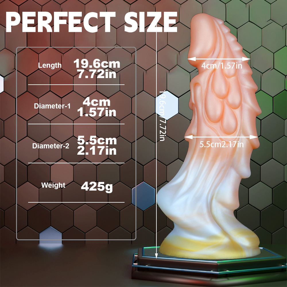 翘佳人 新款混色液态硅胶大阳具仿真异形后庭肛塞假阴茎女性用品