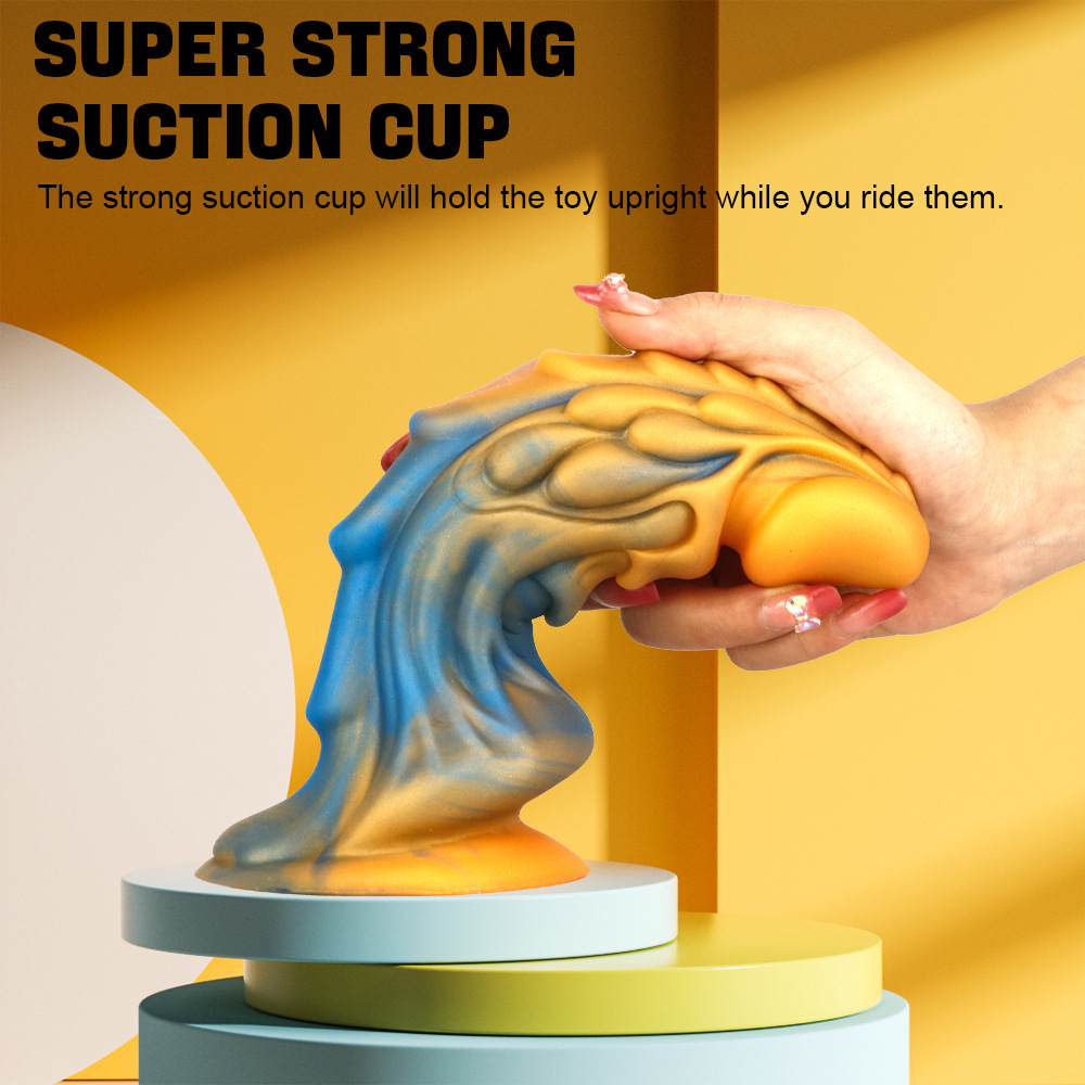 翘佳人 新款混色液态硅胶大阳具仿真异形后庭肛塞假阴茎女性用品