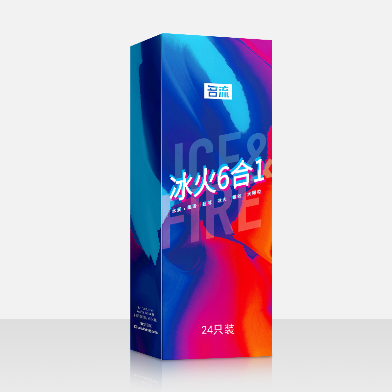 名流 冰火6合1组合装避孕套 24只装（新老包装随机发货）