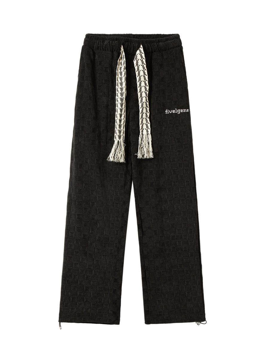 [Copy]Hip-Hop High Street Design Sense Spider Web Denim Straight Leg Pants