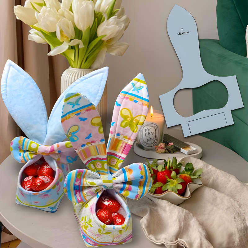 Bunny Ear Basket Sewing Acrylic Cutout Template Set [With Instructions]