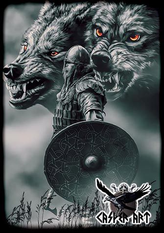 Geri and Freki by thecasperart on DeviantArt | Norse tattoo, Warrior tattoos, Viking art