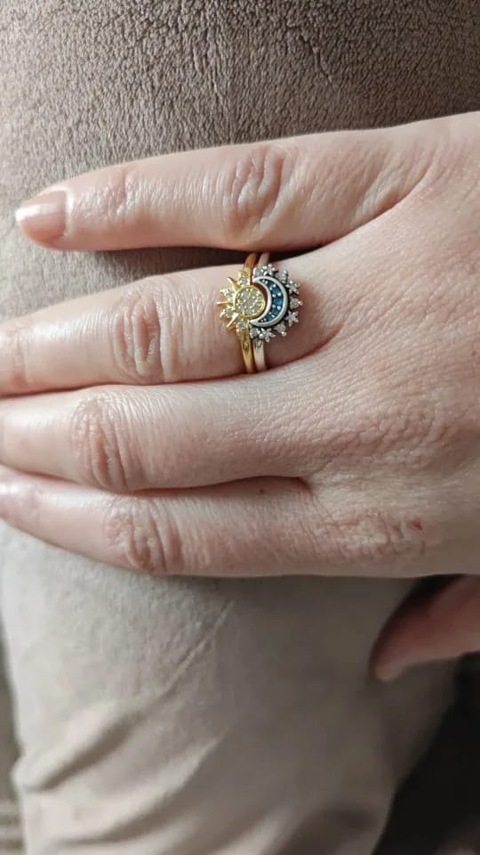 M A. review of Celestial Sun & Moon Ring Set