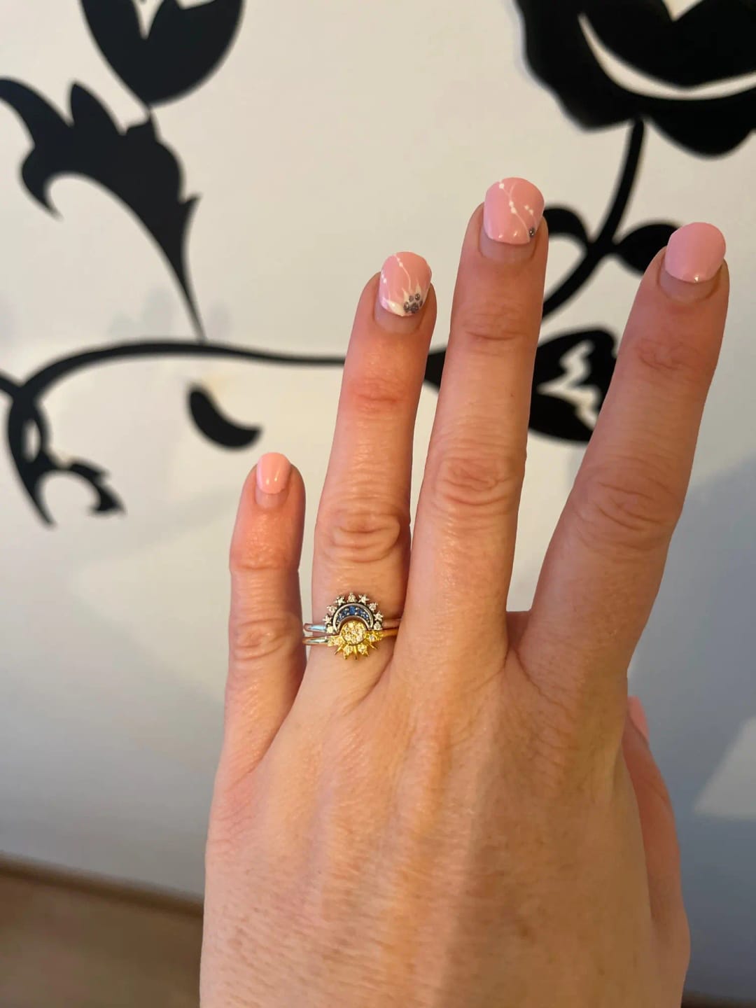 Y Z. review of Celestial Sun & Moon Ring Set