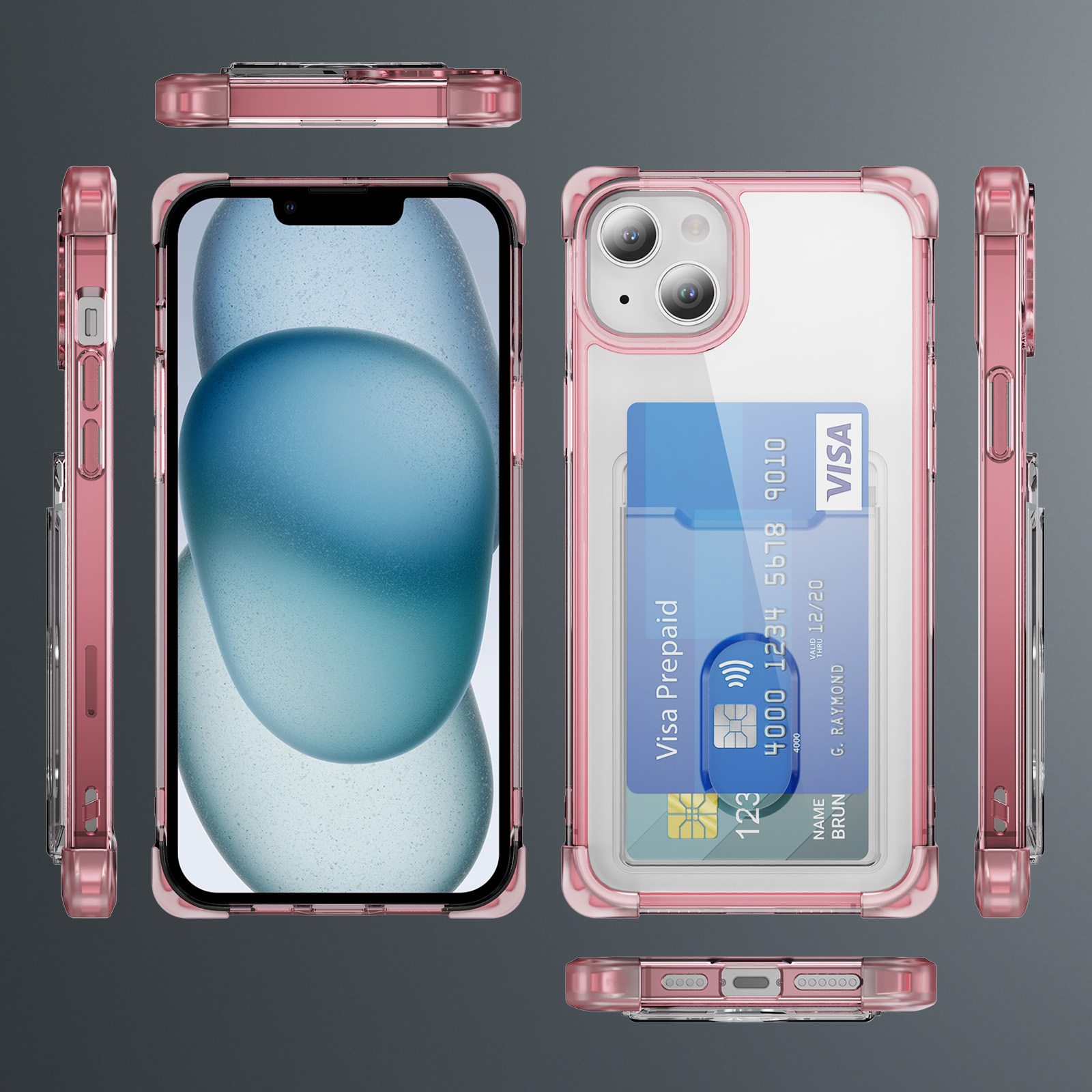 Four corner frosted shell vertical card B