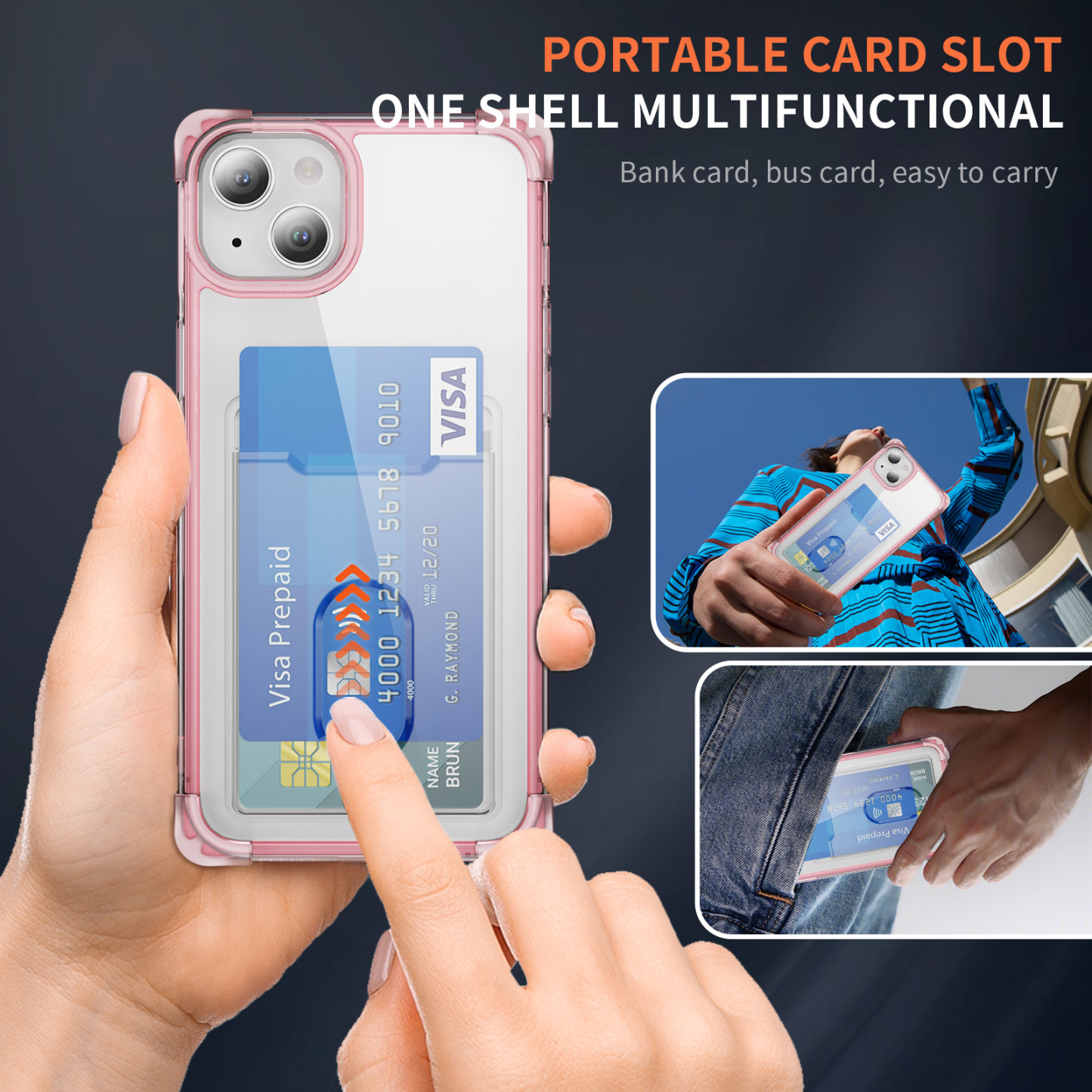 Four corner frosted shell vertical card B