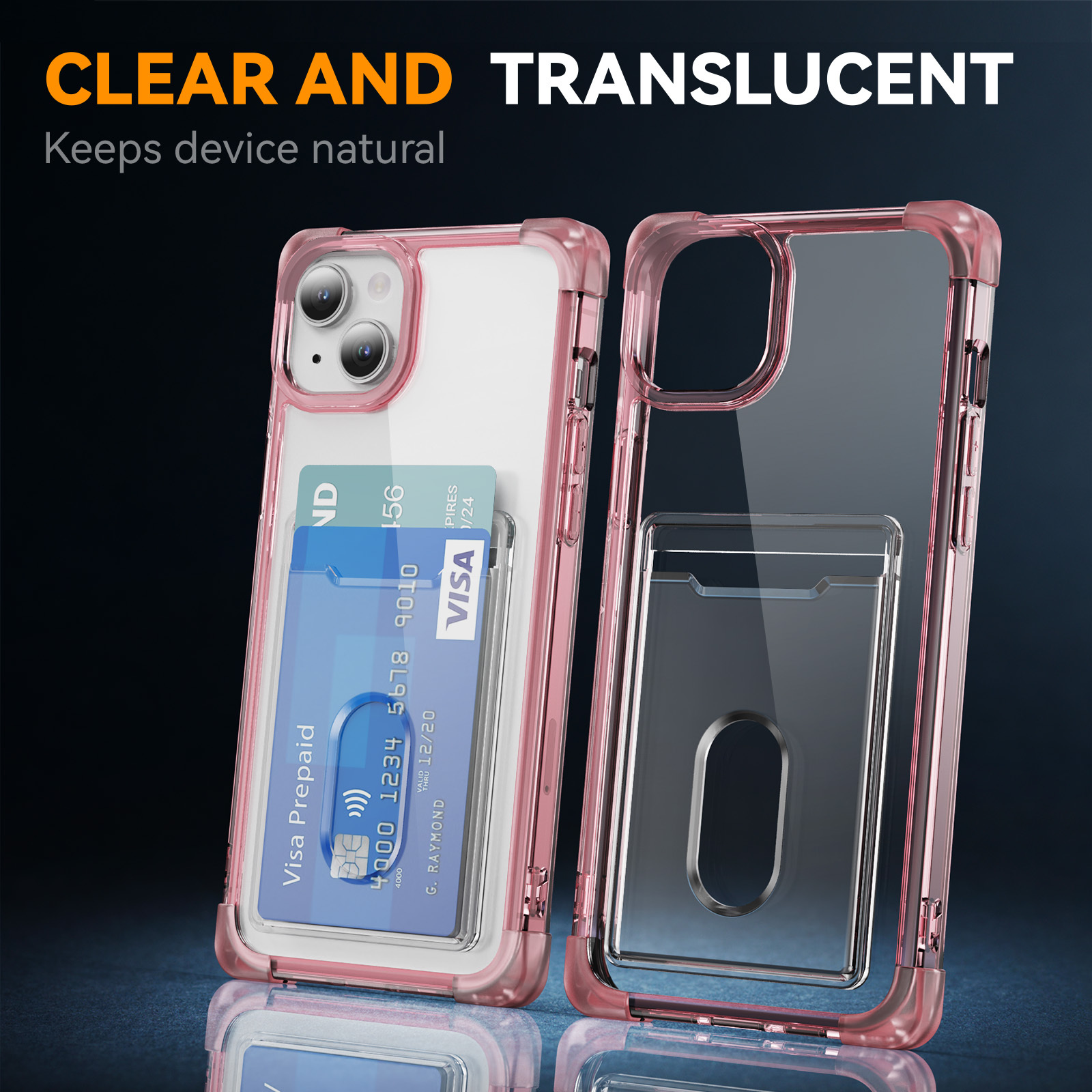 Four corner frosted shell vertical card B