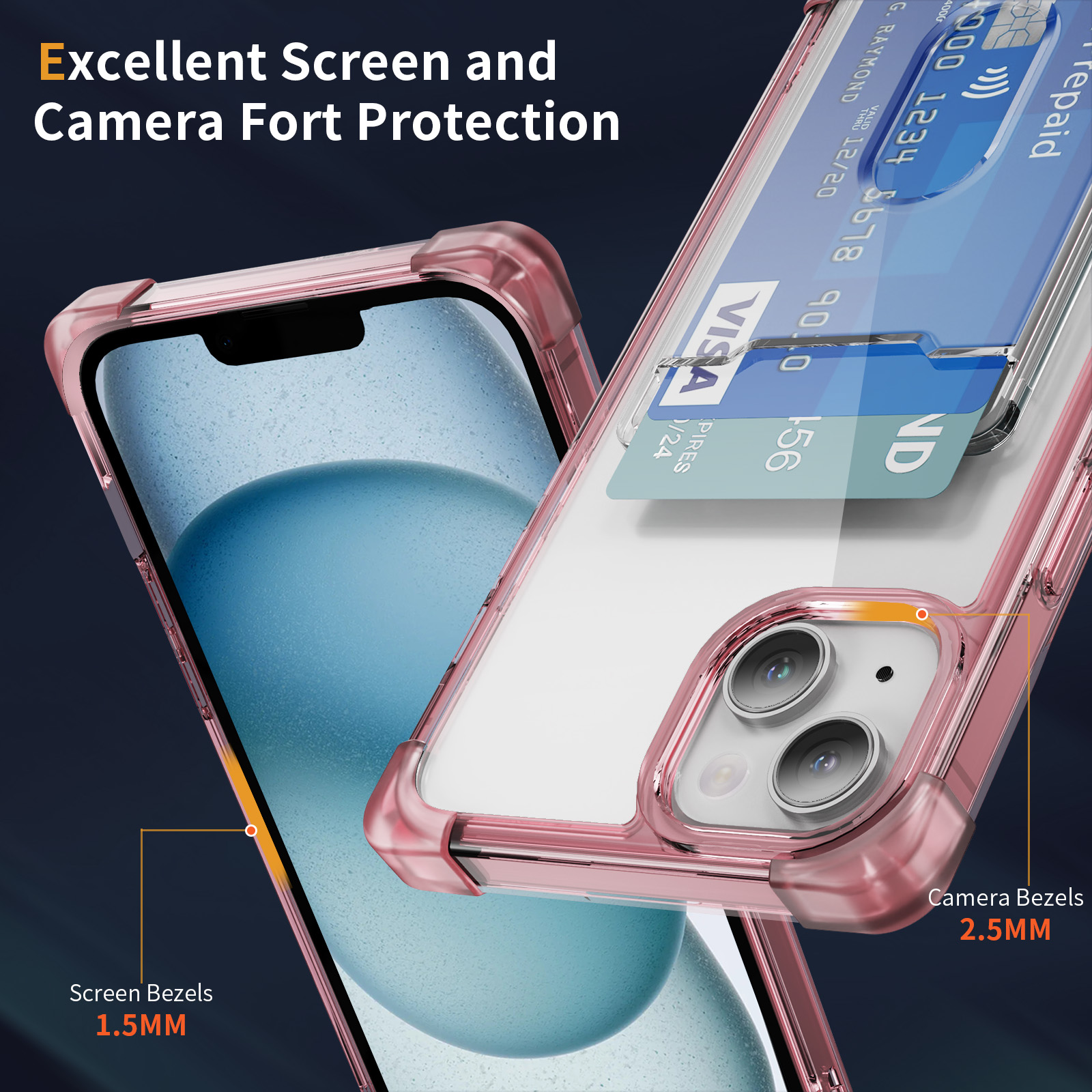 Four corner frosted shell vertical card B