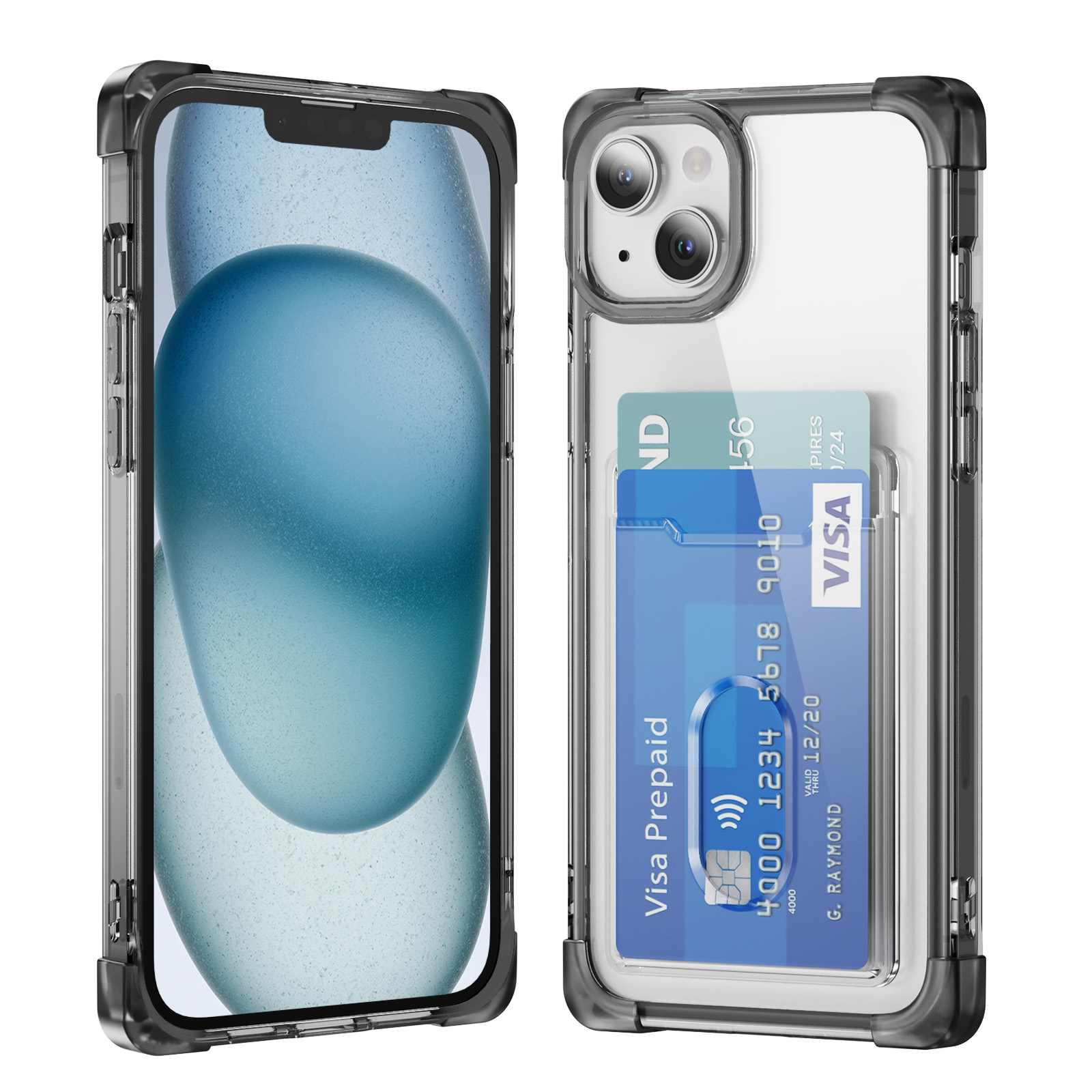 Four corner frosted shell vertical card B