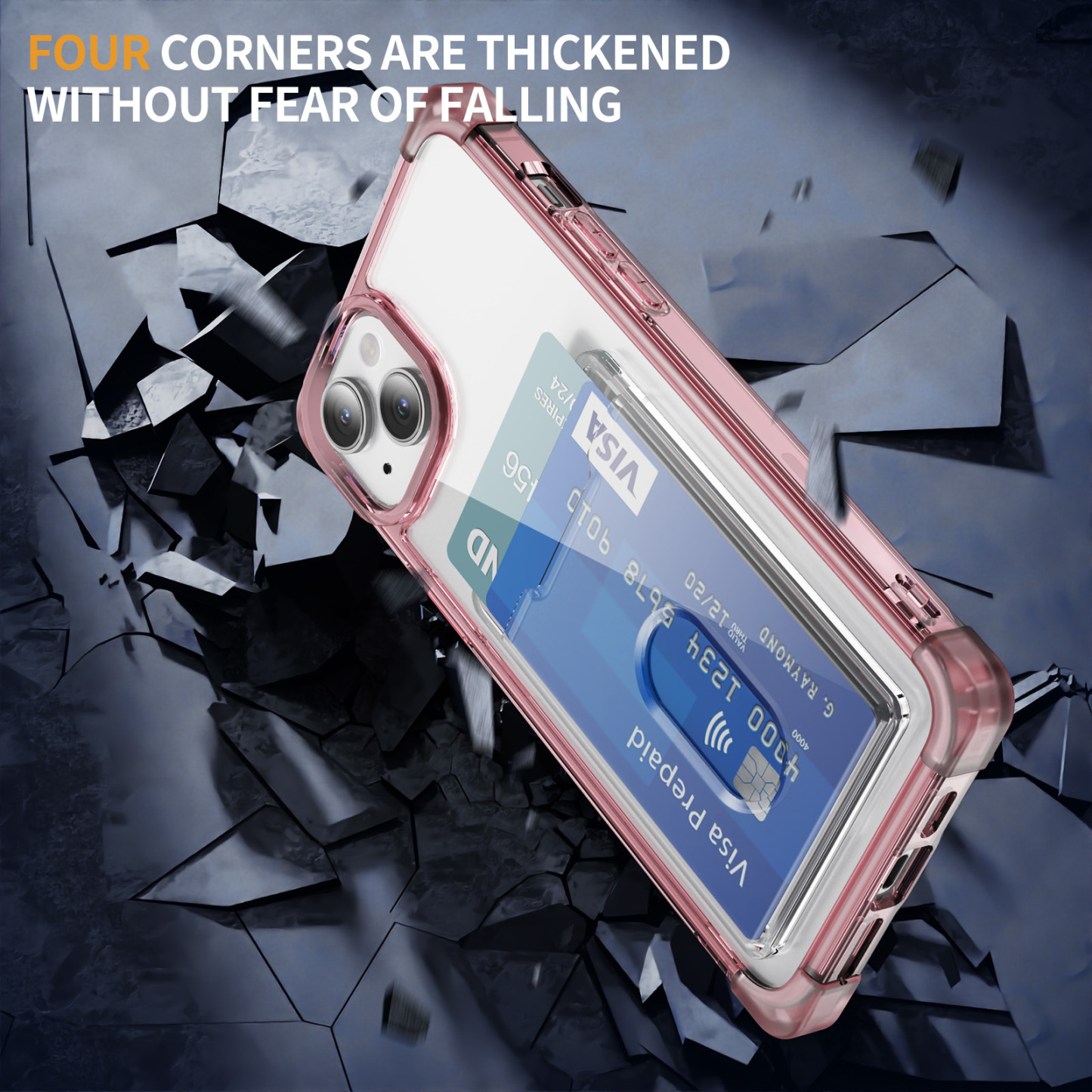 Four corner frosted shell vertical card B