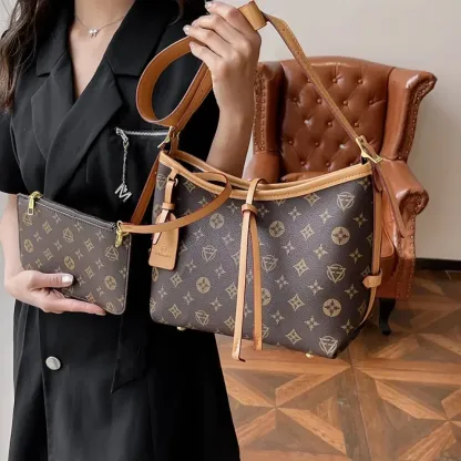 Vintage Minimalist Fashion Commuter Bag, Women's PU Texture Large Capacity Crossbody Bag Single Shoulder Underarm Tote Bag