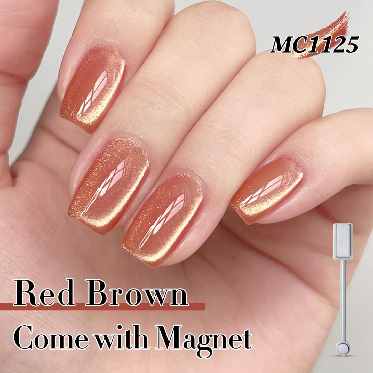 Dual Rhythm Cat Eye Gel Nail Polish Shimmer Glitter Powder with Magnet 9D Holographic Reflective Magnetic UV Nail Polish Set