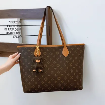 Genuine Leather Handbag for Women, Luxury Branded Crossbody Bag, Fashionable and Versatile, Scarf Decor