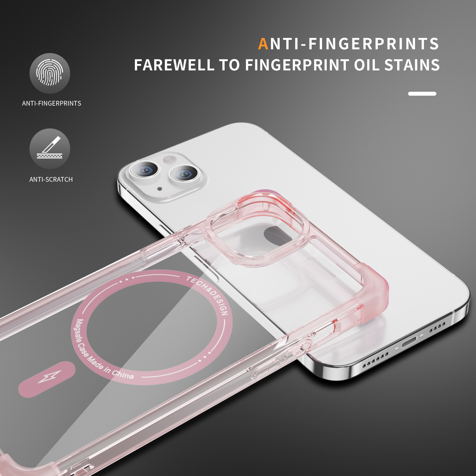 Square frosted too empty shell magnet