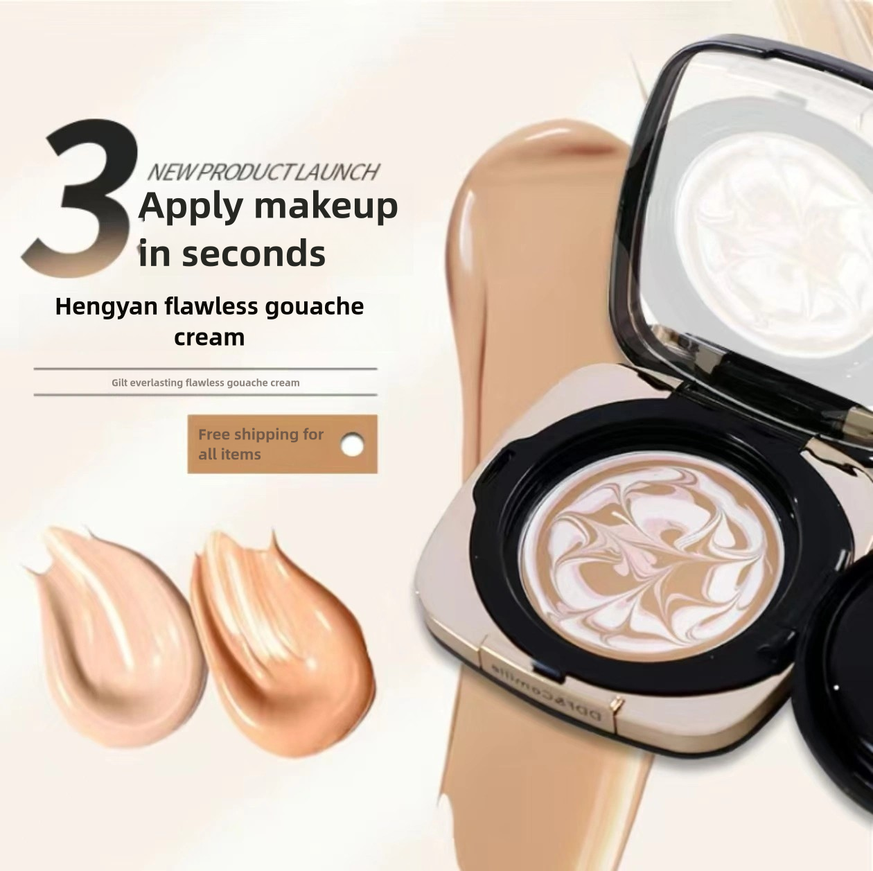 "Golden Everlasting Flawless Gouache Cream (Natural Color/Ivory White)"