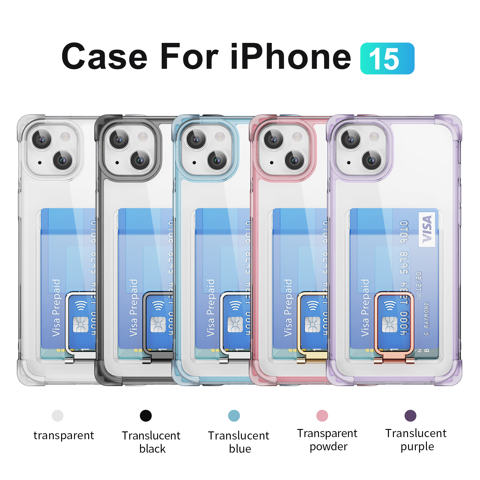 Four corners frosted shell card bracket