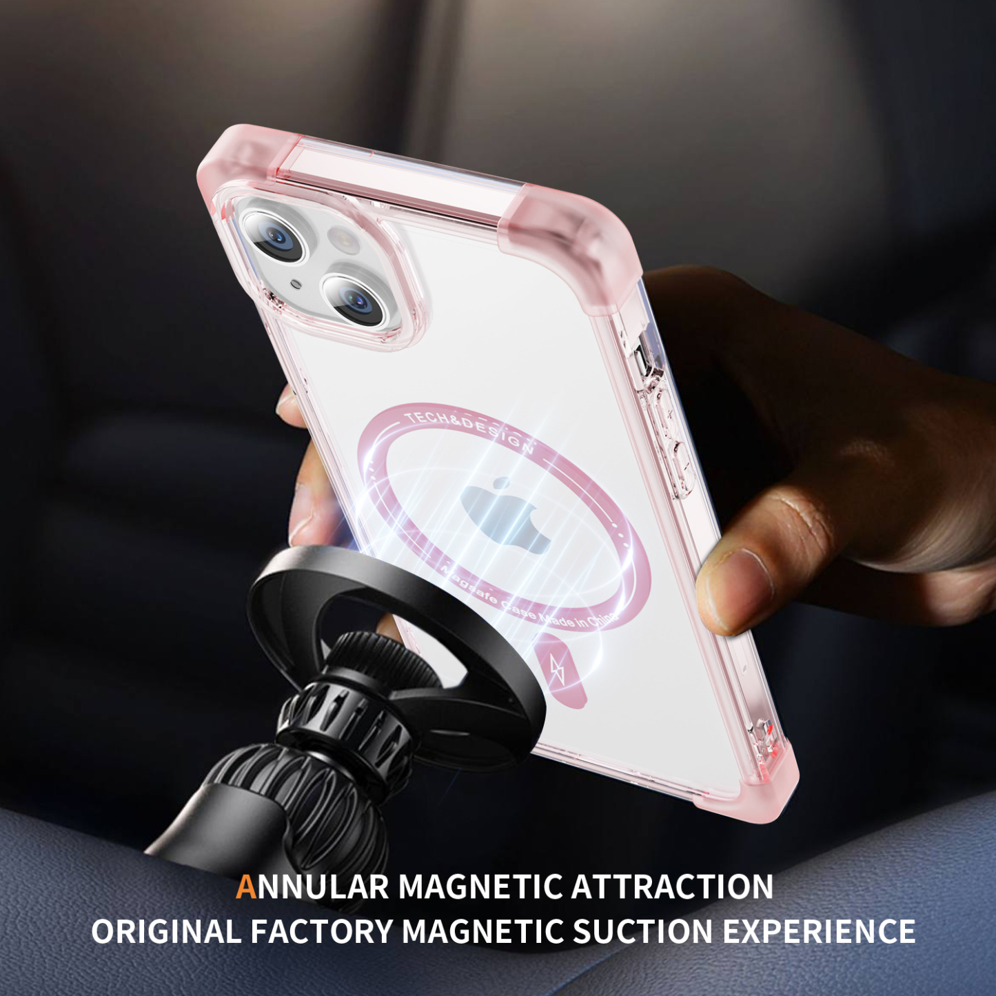 Square frosted too empty shell magnet