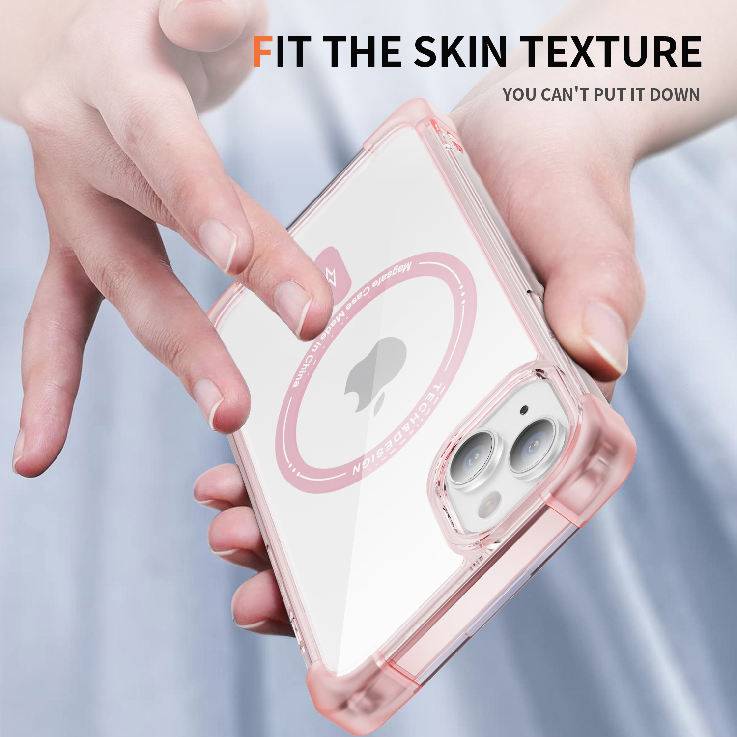 Square frosted too empty shell magnet