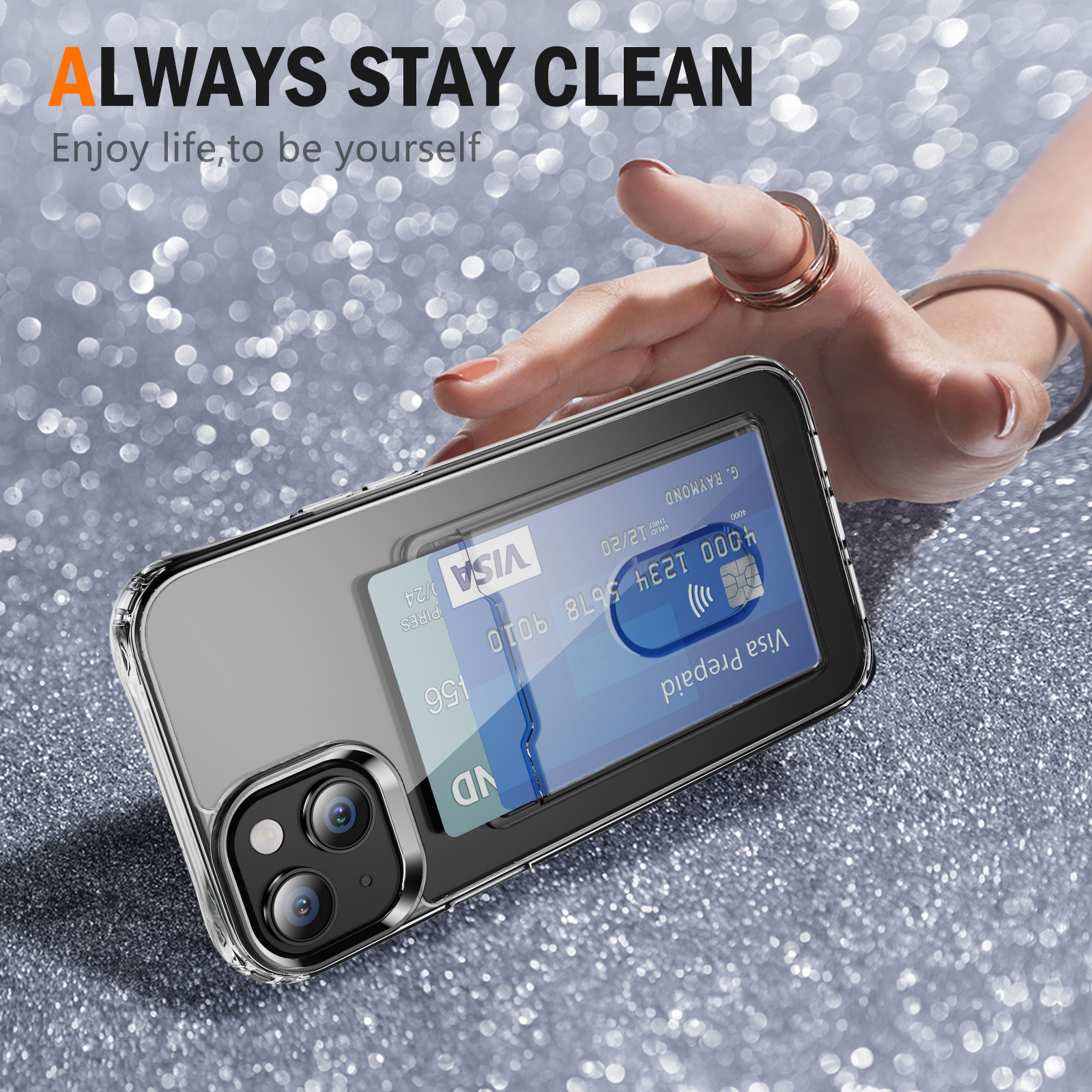 Four corner anti-fall acrylic + vertical card B type