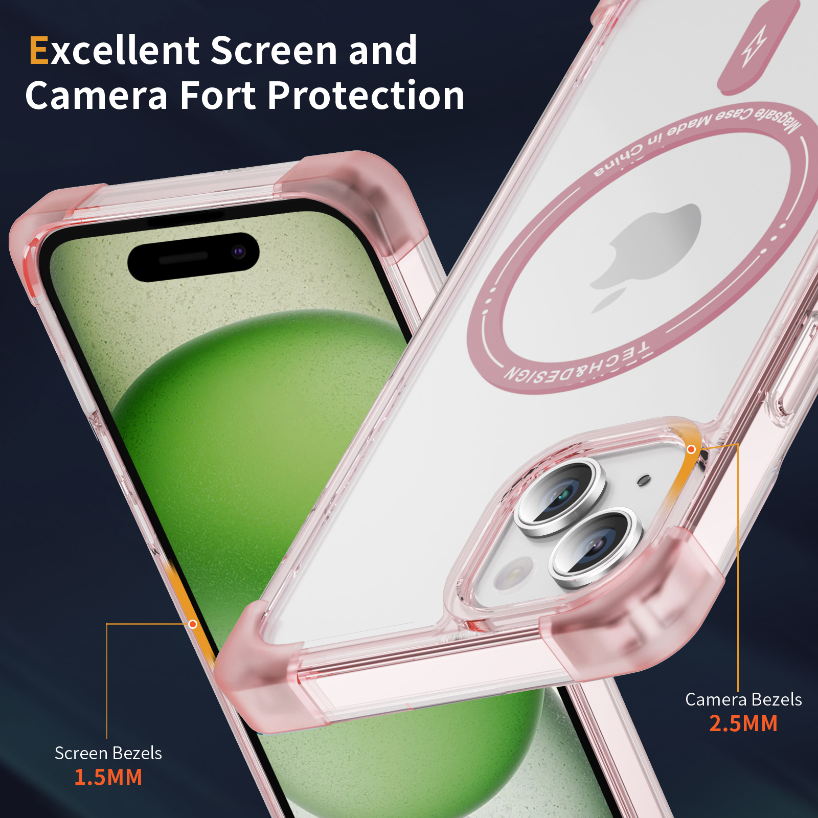 Square frosted too empty shell magnet