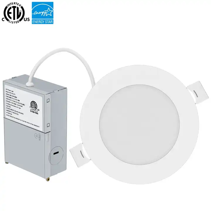ETL Energy Star Top Sale Dimmable Led Slim Panel Lights with Junction Box 5CCT 3CCT Dimming Recessed Ceiling Downlight 9W 12W