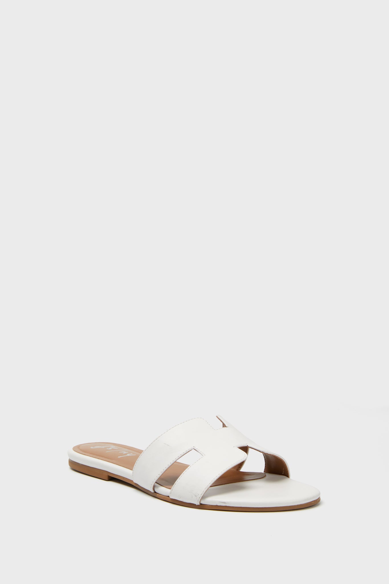 White Leather Alibi Sandals