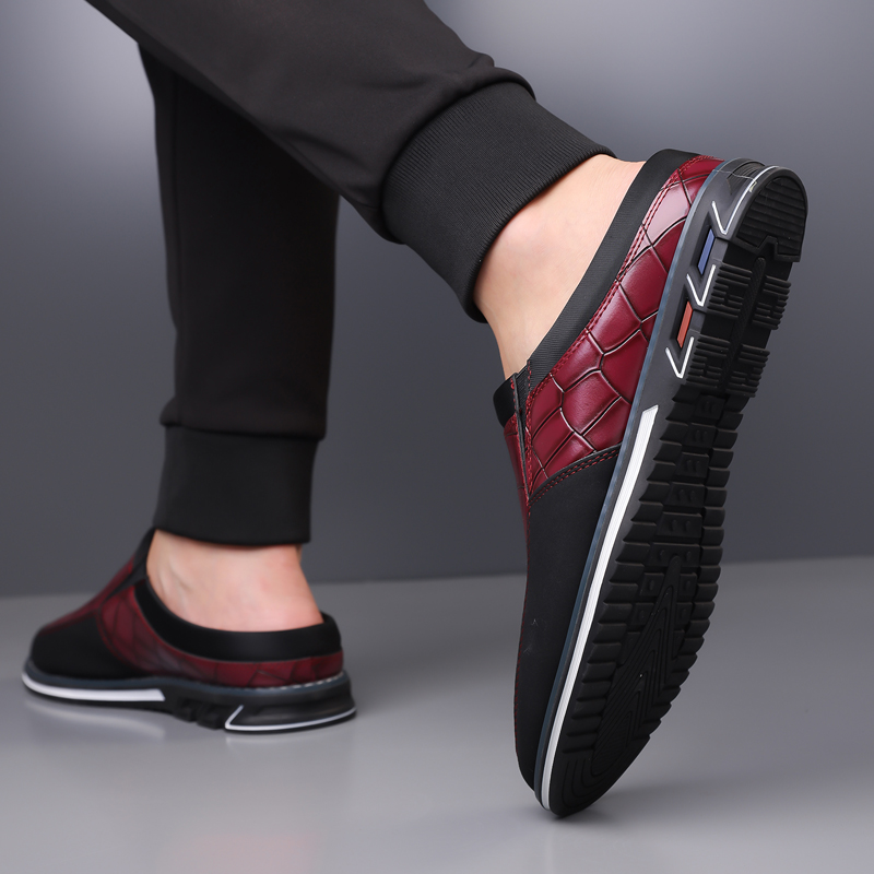 Men's Fashion Calfskin Leather Slippers