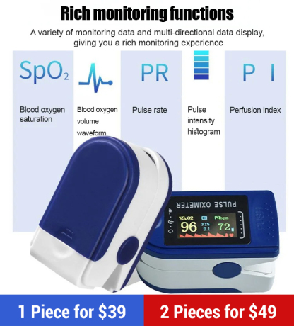 Fingertip blood oxygen detector