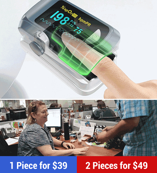Fingertip blood oxygen detector