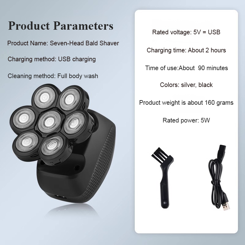 Seven Blade Head Shaver